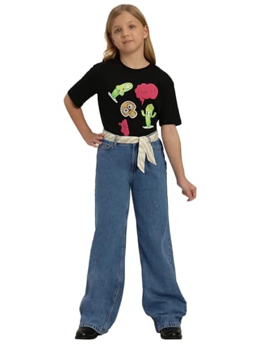 VERO MODA Girl Mid Rise Wide Leg Blue Jeans