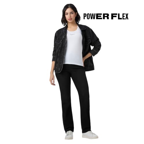 Pepe Jeans Women's Straight Jeans (PL2051000Q010_Black Used