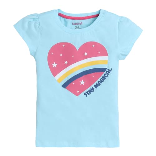 Hopscotch Girls All-Over Print T-Shirts - Pack of 5 In Multi Color for Ages 5-6 Years