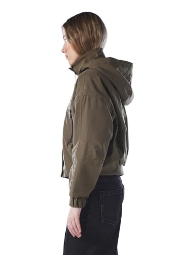 ONLY Women's Solid Regular Fit Olive Jacket