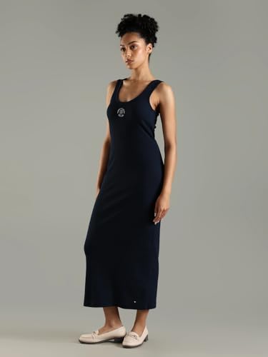 Cotton Scoop Neck Bodycon Dress
