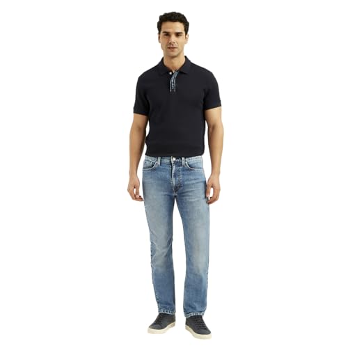 Levi's Men's 513 Blue Slim Straight Fit Mid Rise Jeans