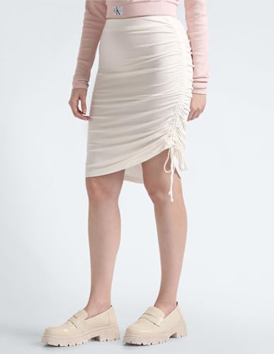 Calvin Klein Women White Color Skirt (M)