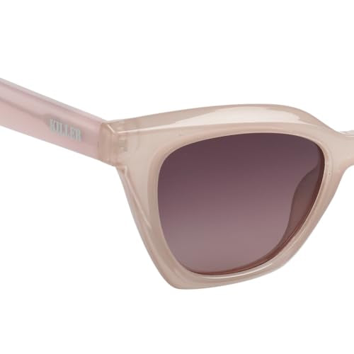 KILLER Women's Sunglass, Cat-Eye Shaped Acetate Frame Polarized Lens Sunglasses Case For Women, Girls, 100% UV Lens Sunglasses, Frame Color - Beige, Lens - Brown