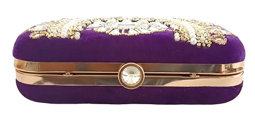 DUCHESS Women's Purple Clutch Purse