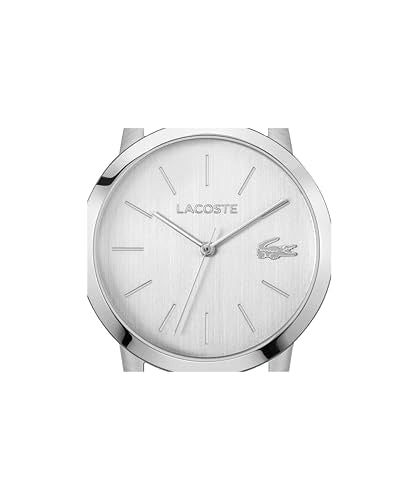 Lacoste.12.12 Metropole Men's 3H Quartz Watch, Stainless Steel Bracelet - Classic, Stylish Timepice - Gift for Him, Silver