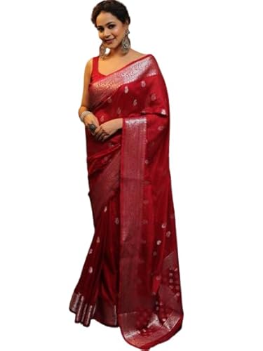 Amrutkala Sarees Designer Kanjivaram Woven Banarasi Silk Solid Saree
