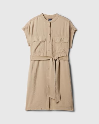 GAP Women's Rayon Kimono Above The Knee Casual Dress (442602112_Khaki