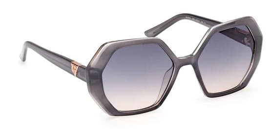 GUESS Grey Women's Hexagonal Polarized Sunglasses Gu7879 20W, Free Size