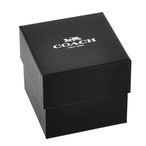 Coach Cary Qtz Basic Silver Round Dial Women's Watch|Stainless Steel & Crystals Material|Silver Color Band - 14504267