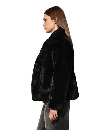 ONLY Women's Solid Regular Fit Black Jacket