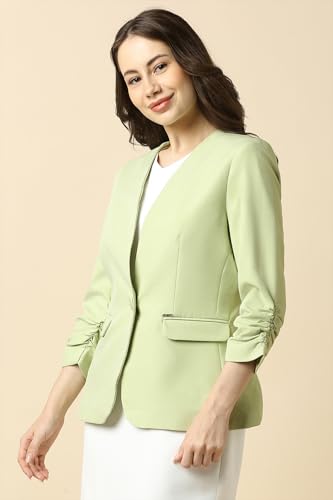 Allen Solly Women's Blazer (AHBZWRGFD93946_Green