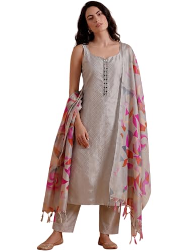 Varanga women s woven design kurta set with bhagalpuri dupatta.