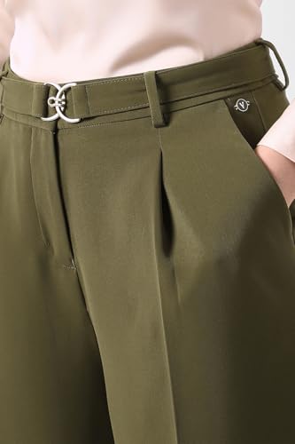 Van Heusen Women's Regular Casual Pants (VWTPFRGFT41313_Olive