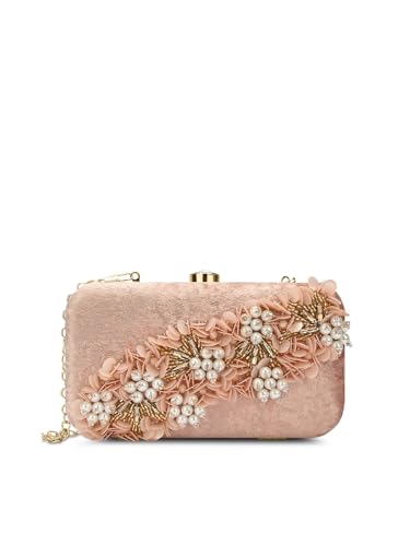 Lavie Signature Women's Eris Square Handle Framed Clutch|Ladies Purse |Gift For Women