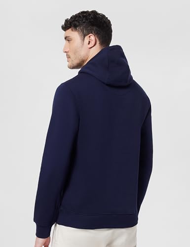 Wildcraft Men Sierra Solid Cotton Blend Hooded Casual Sweatshirt, Full Sleeve - Regular fit, Navy Blue, Medium