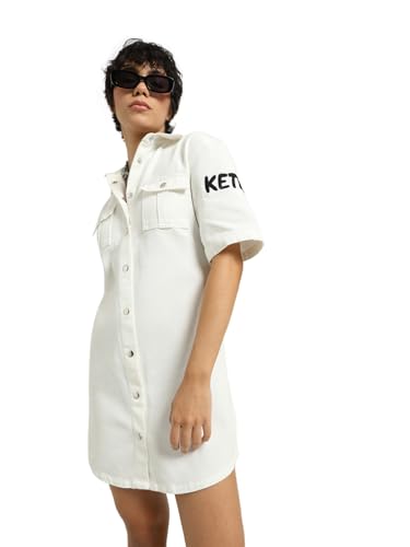 ONLY Women's Regular Fit White Dress