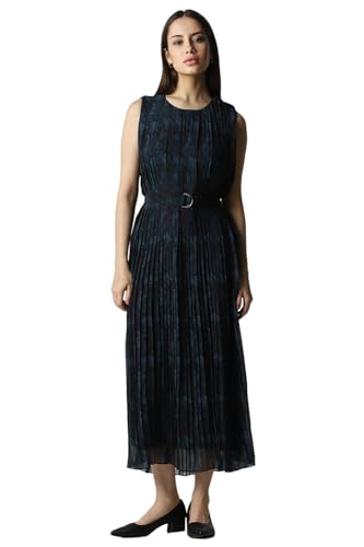 Van Heusen Women's Polyester Modern Maxi Dress (VWDRERGF288197_Black