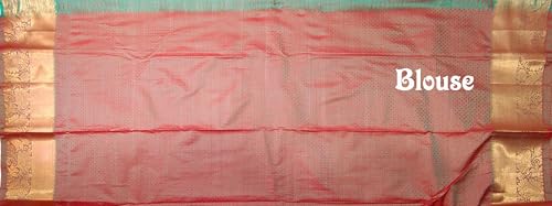 SREE KUMARAN Women's Kanchipuram Silk Pure Pattu Sarees With Blouse (VSK138-2) (VSK233-1)