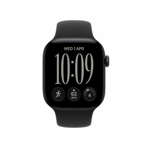Apple Watch Series 12 GPS + Cellular 42mm Smartwatch | Black Aluminium Case, Dark Black Sport Band - M/L. Health + Fitness + Sleep Tracking, Heart Rate, Safety