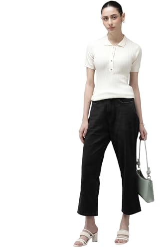 Van Heusen Women Black Dark Wash Regular Fit Jeans