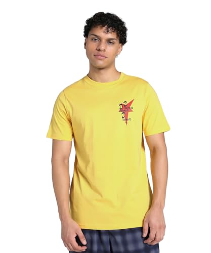 Puma Men, WARDROBE ESS Graphic Tee, Sunny Yellow - M (63416055)