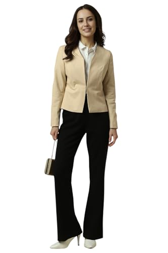 Women Beige Regular Fit Blazer