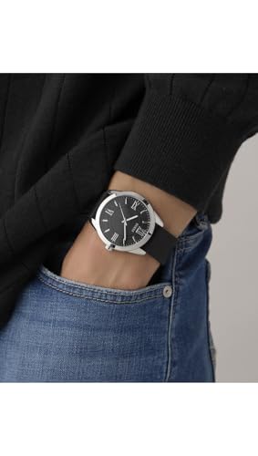 GUESS Men's Analogue Quartz Watch with Silicone Strap GW0894G1, Black, strap