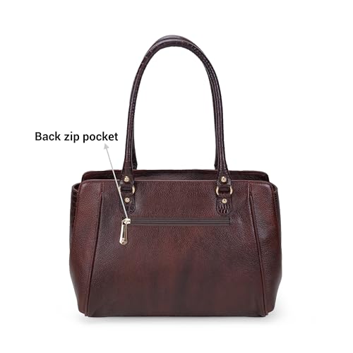Mochi Women Brown Casual Leather Soft Body Zipper closure Solid Shoulder Bag (37-68)