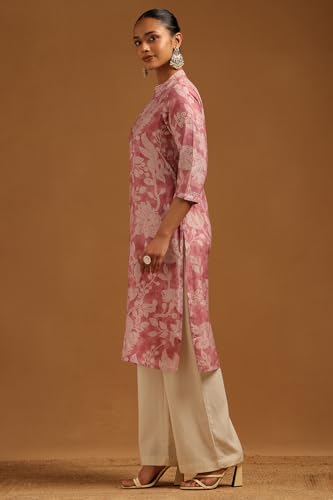 Soch Womens Pink Desert Storm Floral Kurta
