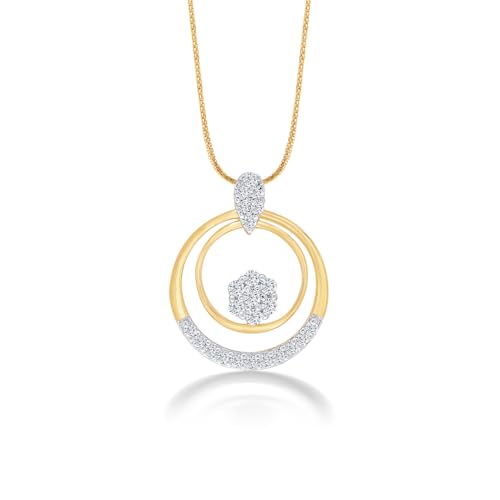 P.N.Gagdil Jewellers 18 Karat Yellow Gold & Diamond Certified Gold Casual Pendant For Women KEN0023P FG/VS