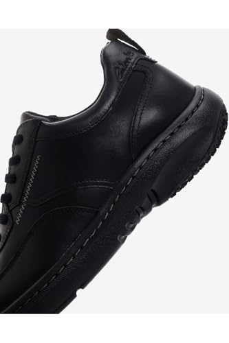 Clarks Mens Clarkspro Lace, Black Leather, 10.5