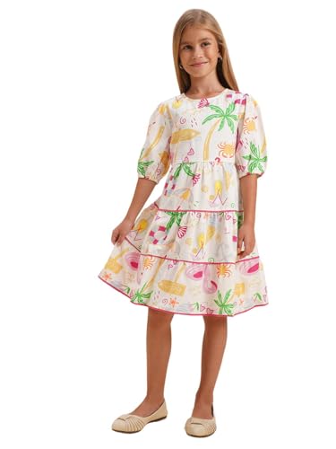 VERO MODA Girl's A-Line Fit White Dress