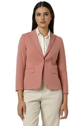 Van Heusen Women's Blazer (VWBZFRGPD69454_Peach