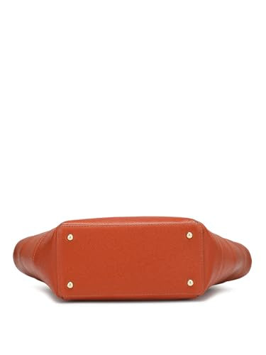 Da Milano Genuine Leather Orange Satchel (01123) (Small)
