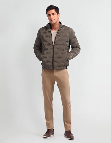 Arrow New York Men's A-Line Coat (ANAIJK4608_Brown