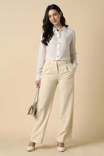 Allen Solly Womens Trousers Beige