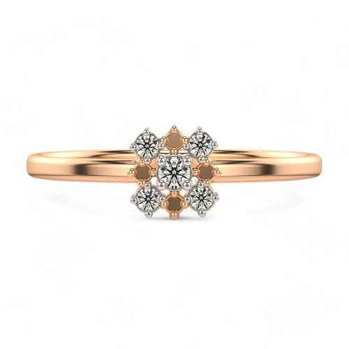 VALANOVA Sterling Silver & Certified Lab Grown Diamond 0.09cts | Ring For Women/Girls | Stylish & Elegant | VGR0398 | Ring Size: 9