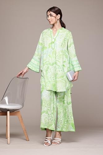 Aarke Ritu Kumar Apple Green Ophellia Kurti with Palazzo Co-Ord Set