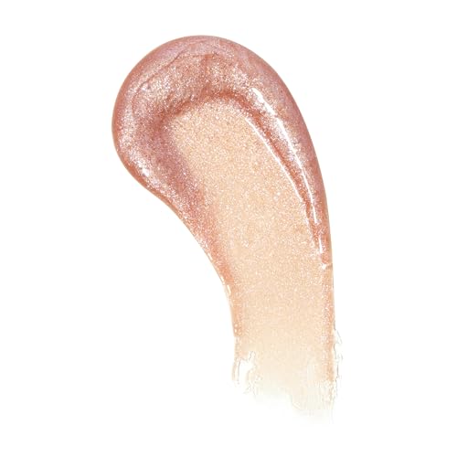 Makeup Revolution Pout Bomb Shimmer Lip Gloss- Glimmer Nude | Glossy Shine + Moisturising Feel | Makes Lips Look Fuller Instantly | Easy to Use, Non-Sticky | 4.6ml