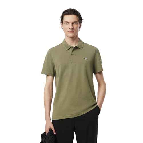 Lacoste Men's Regular Fit Polo Shirt (DH5522BMY_Khaki Green