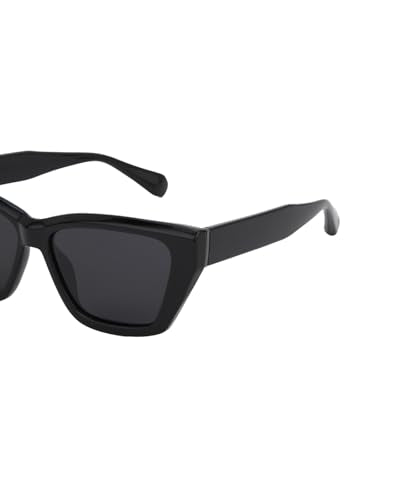 Carlton London Black Toned with Black Polarised Lens Rectangle Sunglass for women