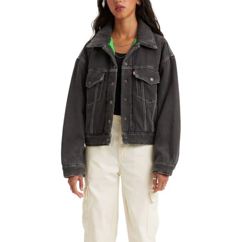 Levi's Women's Padded Trucker Jacket, Thank You Very Little, XS