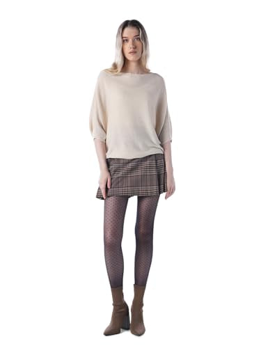 ONLY Women's Solid Oversized Fit Beige Sweater
