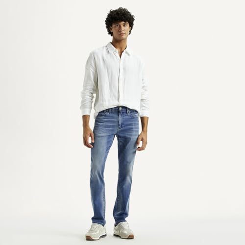 Levi's Men's Mid Indigo Slim Fit Mid Rise Jeans, 002JU-0006, 38