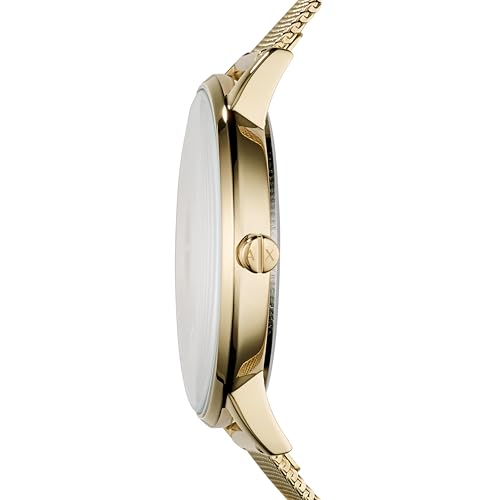 Armani Exchange Womens Lola Off- Stainless Steel Analogue Watch - AX5536 (Off-White_Free Size)