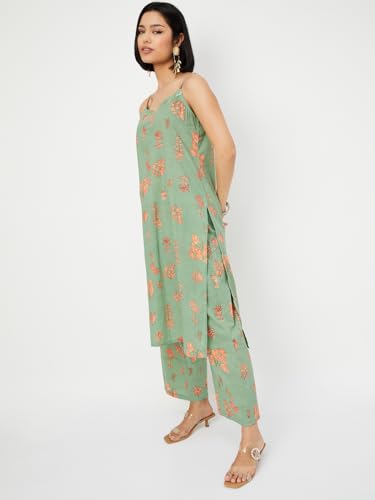 Max Women's Cotton Blend Kurta Set (CTKST54026B