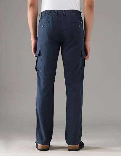Arrow Sports Men's Mid Rise Spring Sorbet Cargos Navy