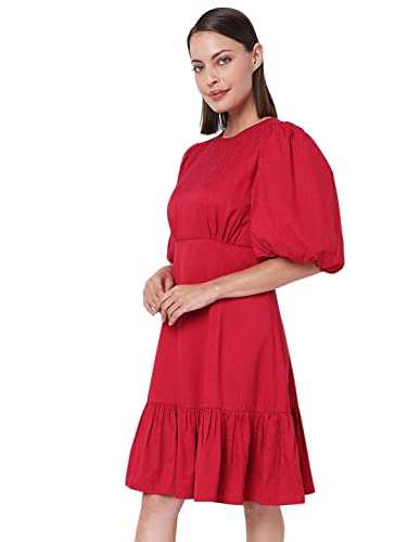 VERO MODA Women Regular Fit Dress(299551701_Granita_XS)