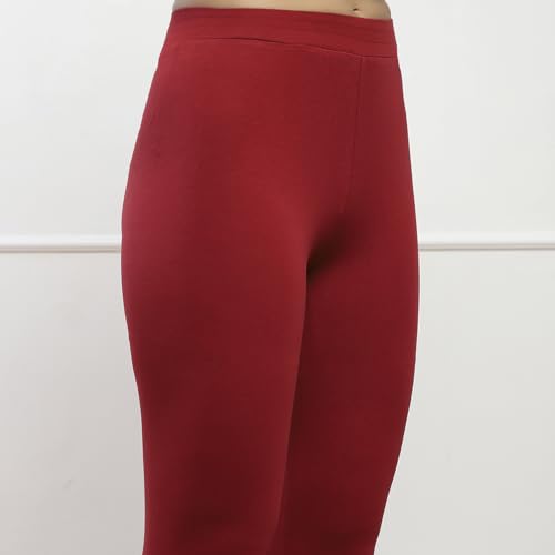 Biba Women Solid Bottom WEAR(Bottom WEAR002B_Maroon_XXL)
